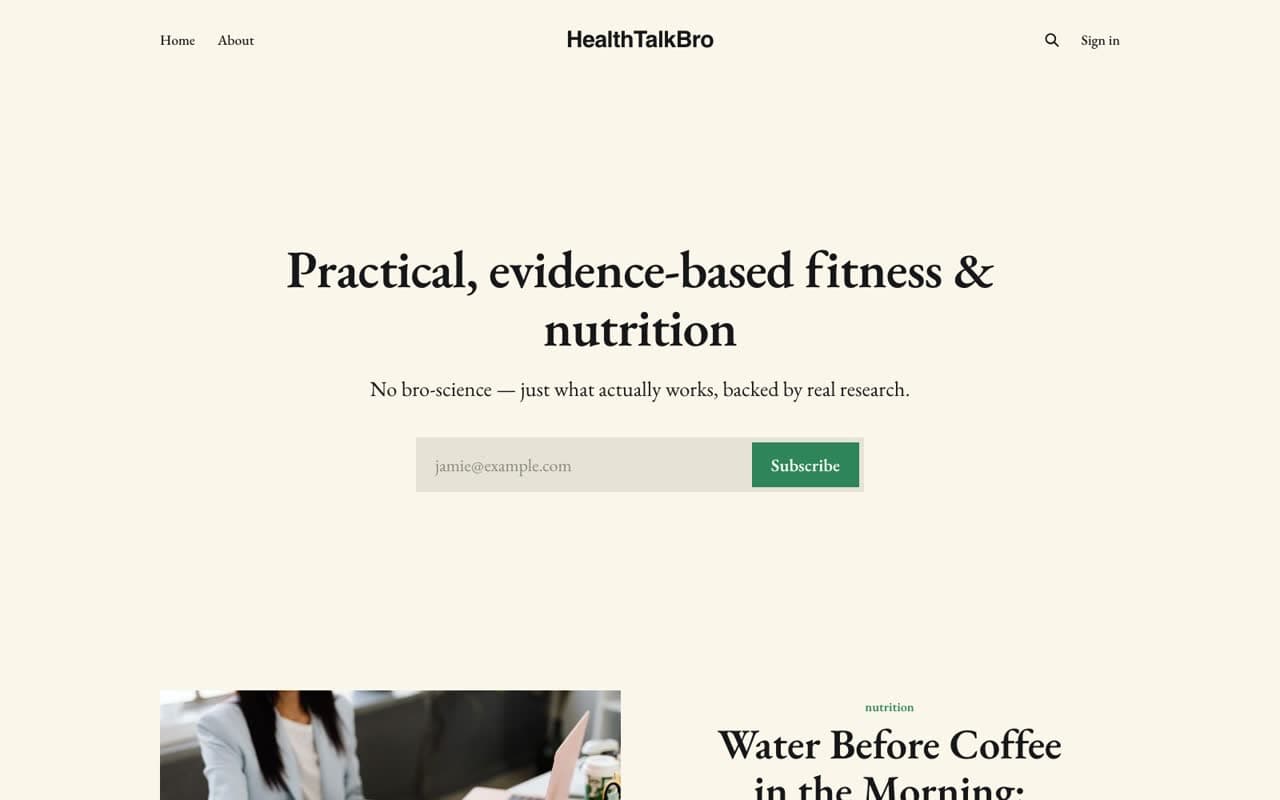 HealthTalkBro homepage